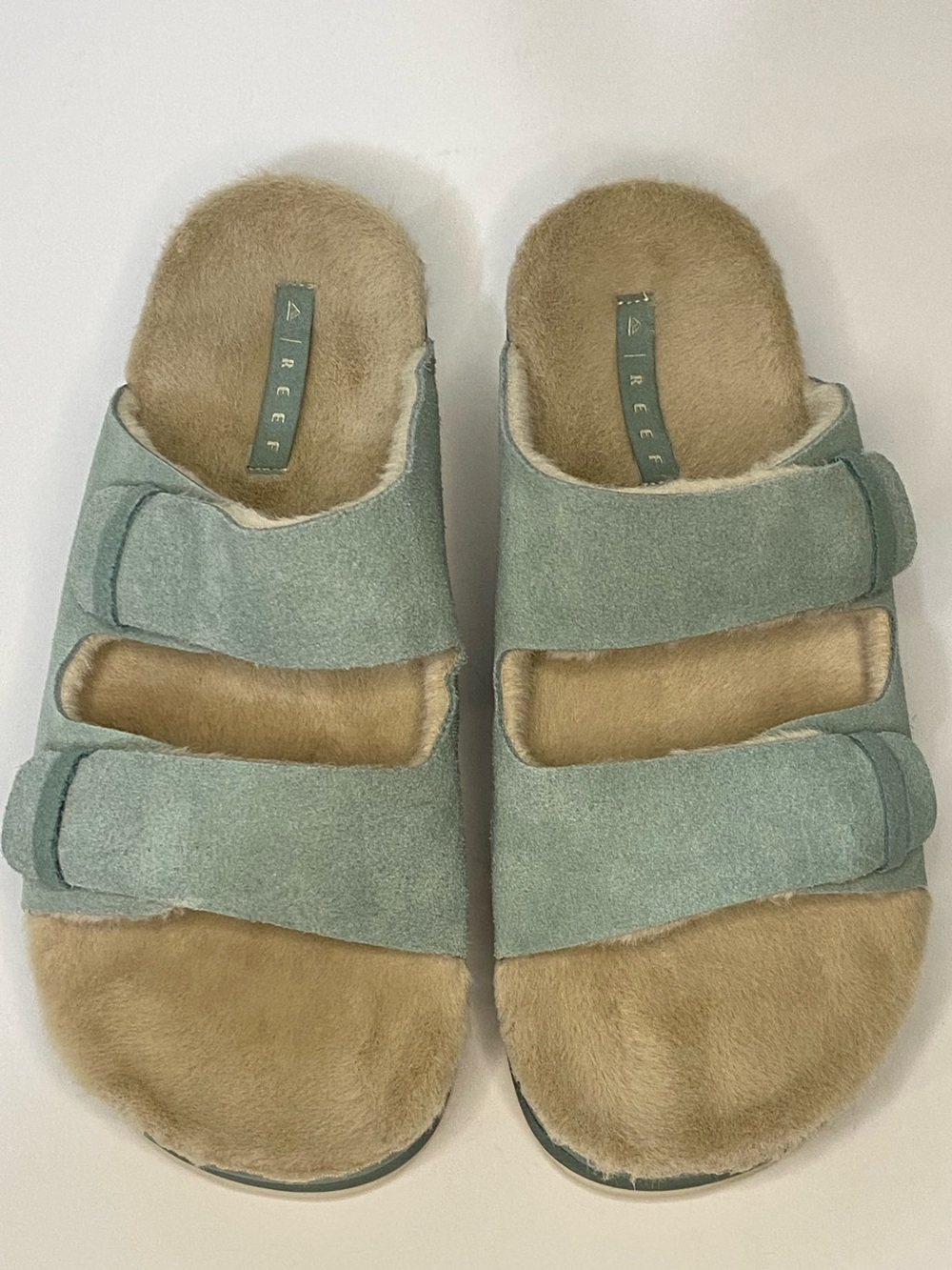 REEF Frosty Platform Slide Sandals Women’s Size 9 Seafoam Green EUC - Picture 6 of 11